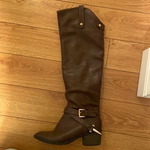 Brown riding style boots